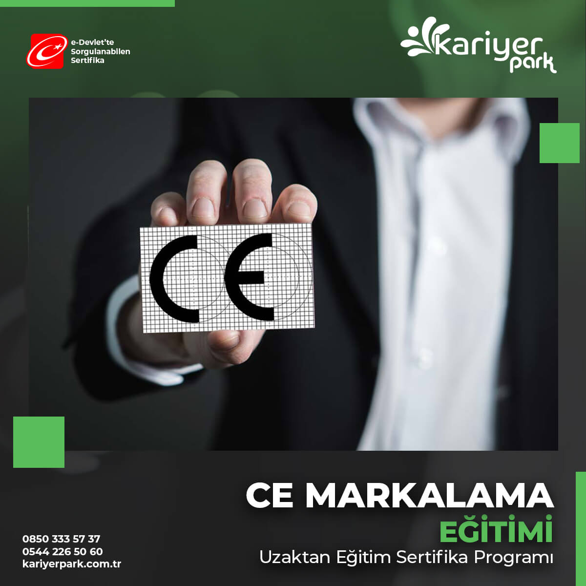 CE Markalama eğitimi sertifika programında katılımcılara CE Markalama Mevzuatı ve uygulanışına yönelik bilgi paylaşımı yapılacaktır.